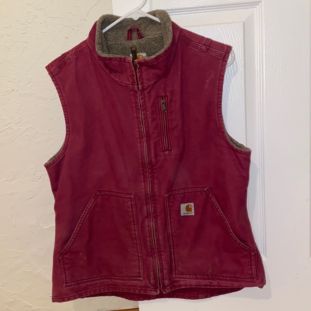 Pink carhartt work vest